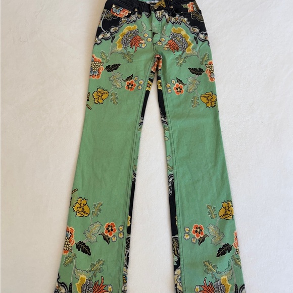 Roberto Cavalli S/S 2003 Chinoiserie Pants Jeans - Picture 1 of 15